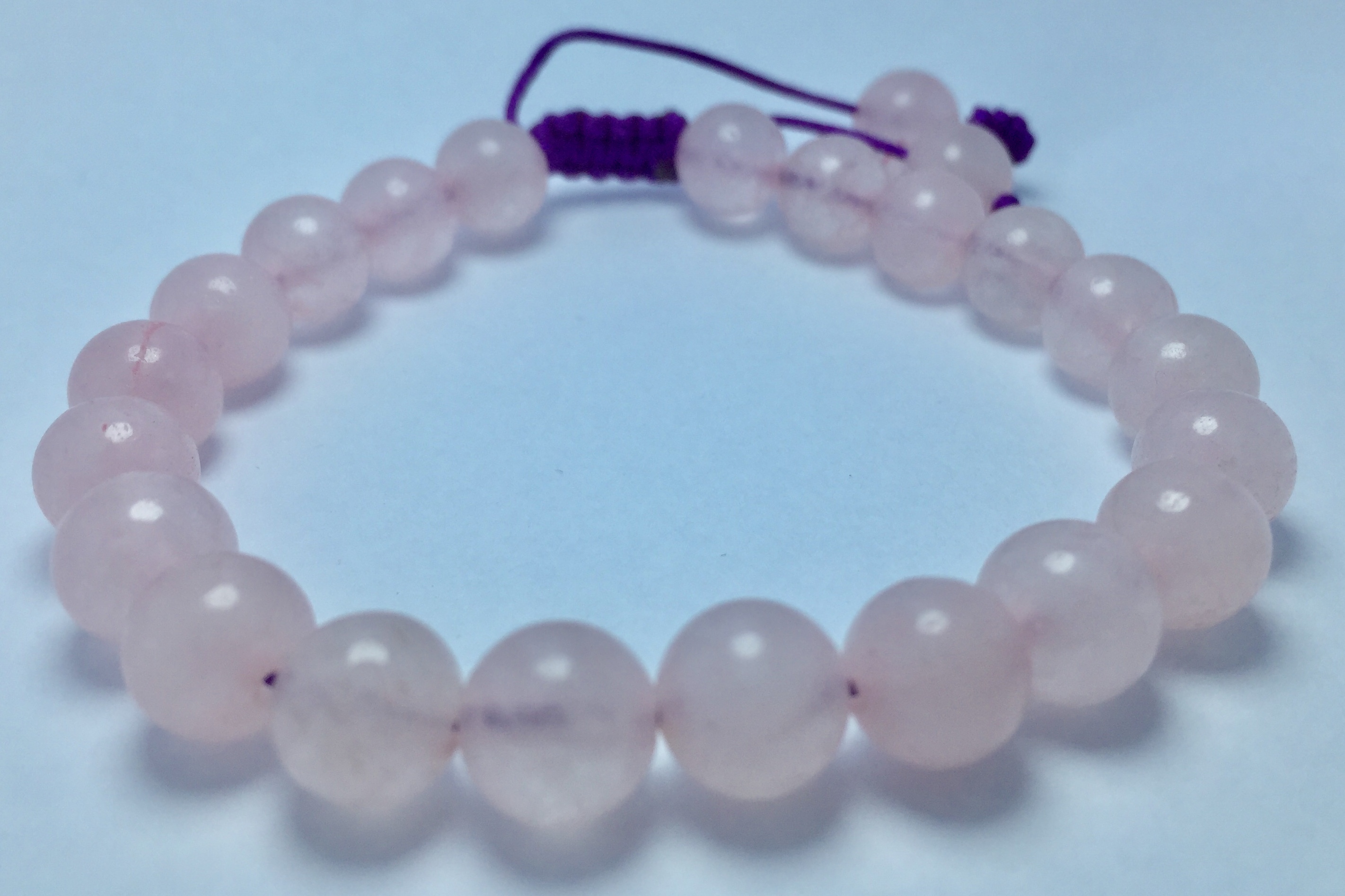 Rose Quartz Stones Beaded Bracelet 10 MM Beads For Women