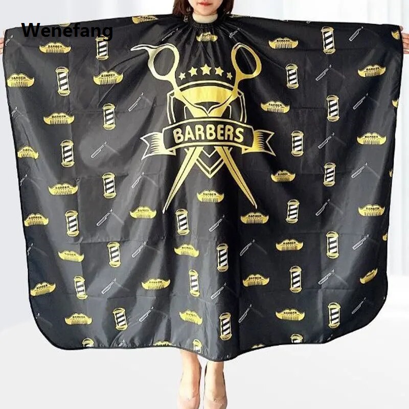 Wenefang 【 s】1pc Salon Barber Cape with Neck Dusting Brush - Professional Bargain price Hair Cutting Cape for Stylists and Barbers