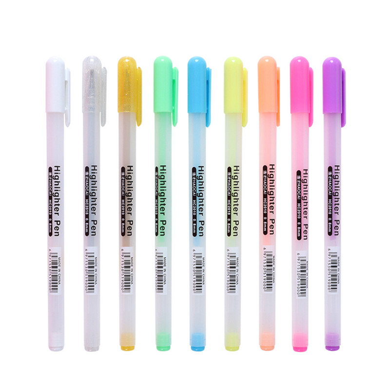 RHS Online 1PCS 0.8mm Professional Highlighter Pen Fluorescent Pens Markers Pen Painting Colored Pen Students