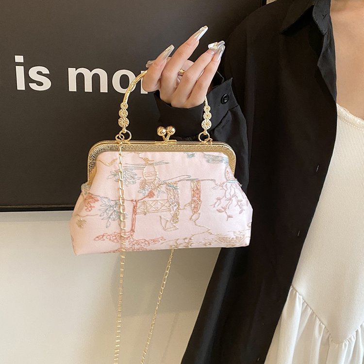 Retro New Chinese Style Handbag 2024 Summer New Beautiful Armpit Bag Foreign Niche Shoulder Bag Bag Bag Woman