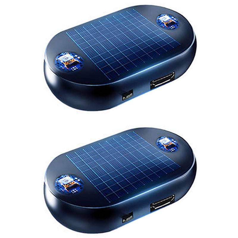Anti-Freeze Electromagnetic Car Snow Removal Device(2pcs), Portable Solar Powered Molecular Interference Freezer