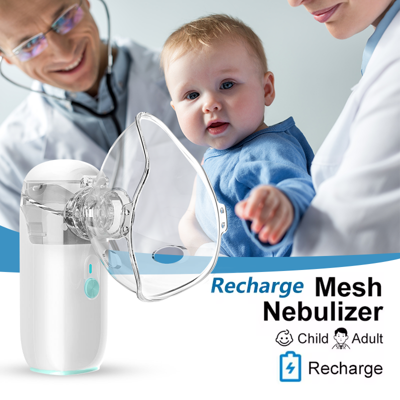 2025 New AiQUE Silent 3.7μm Nebulizer Mini Portable Medical Ultrasound Inhaler Breathing Runny Nose Mobile Steam Device
