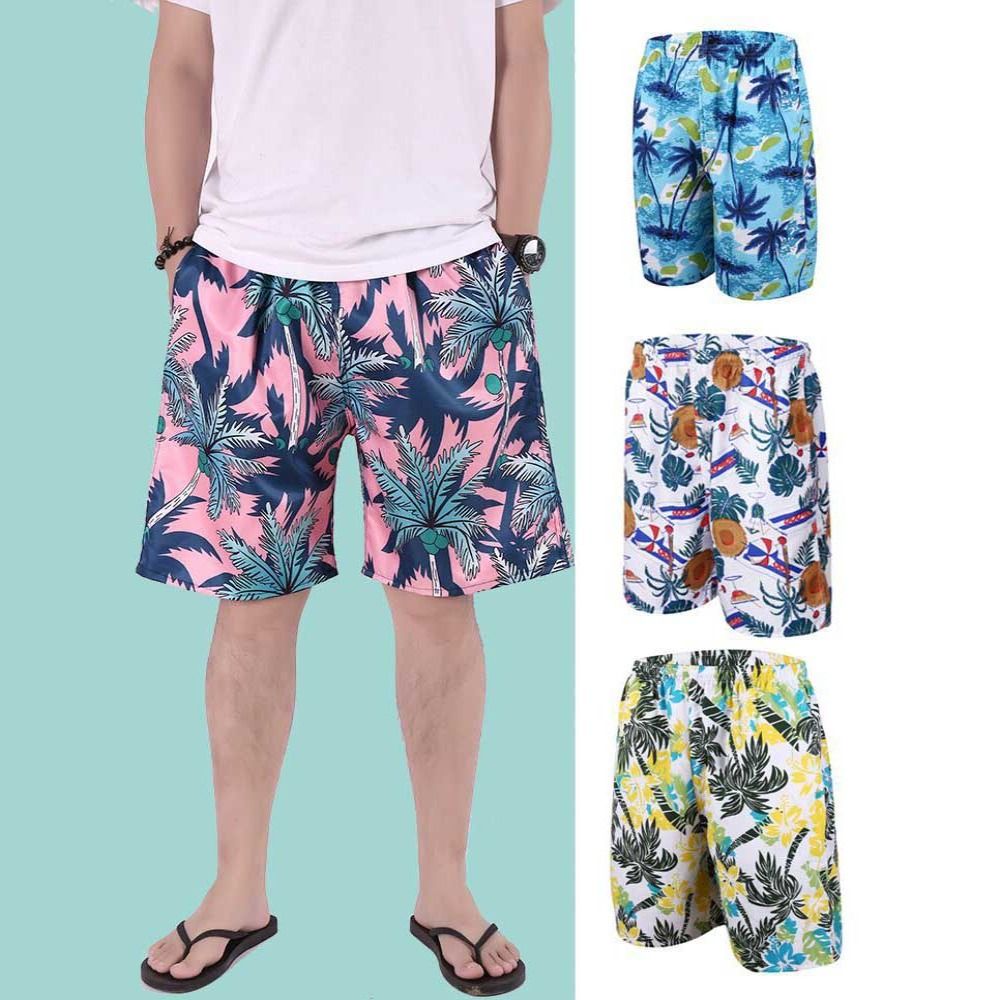 New Summer Swimming Shorts Trunks Men Cool Quick Dry Beach Shorts Casual Running Gym Pants Print Surf Shorts