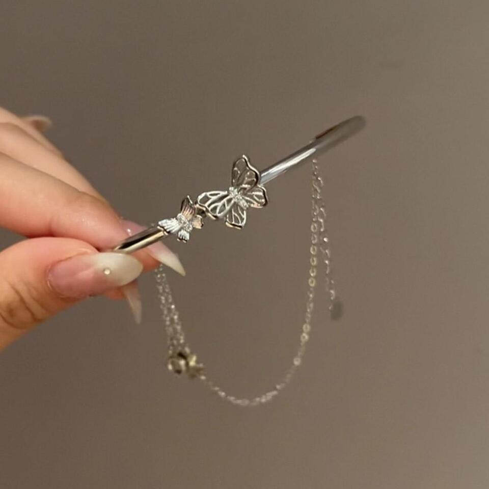 1 Piece Double Layered Fairy Butterfly Bracelet Temperament Simple Hand Jewelry Thin Fashion For Women - Best Gift Ever