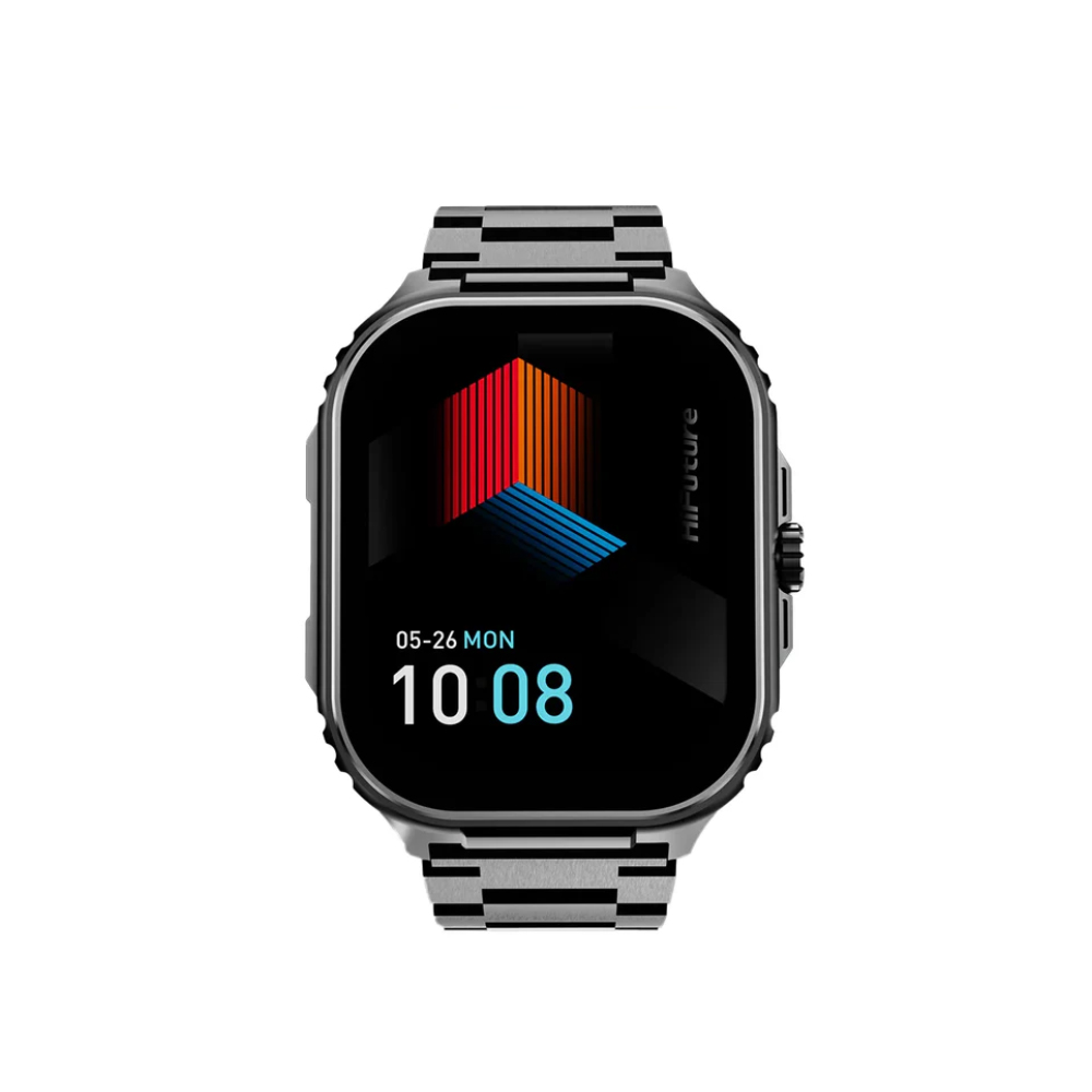 HiFuture Ultra3 Pro Stainless Steel Smartwatch | 2.04'' Super Amoled Display | AI Enhanced Health Monitoring | Bluetooth Calling | IP68 Water Resistant | 7 Days Battery