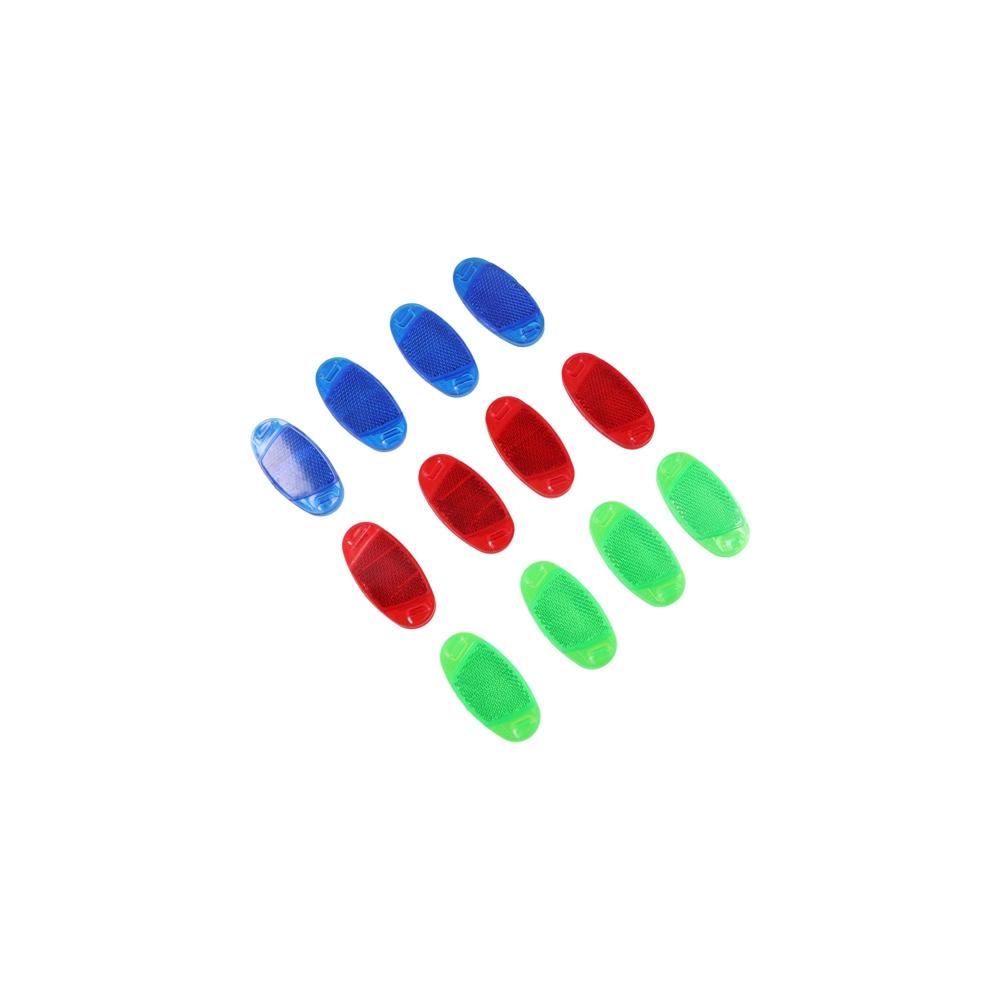 4Pcs 4Pcs Bike Part Blue/Red/Green Cycling Lights Warning Light High Reflective Spoke Reflective Sheet Bicycle Flashing Light Wheel Rim Reflective Bike Spoke Reflector