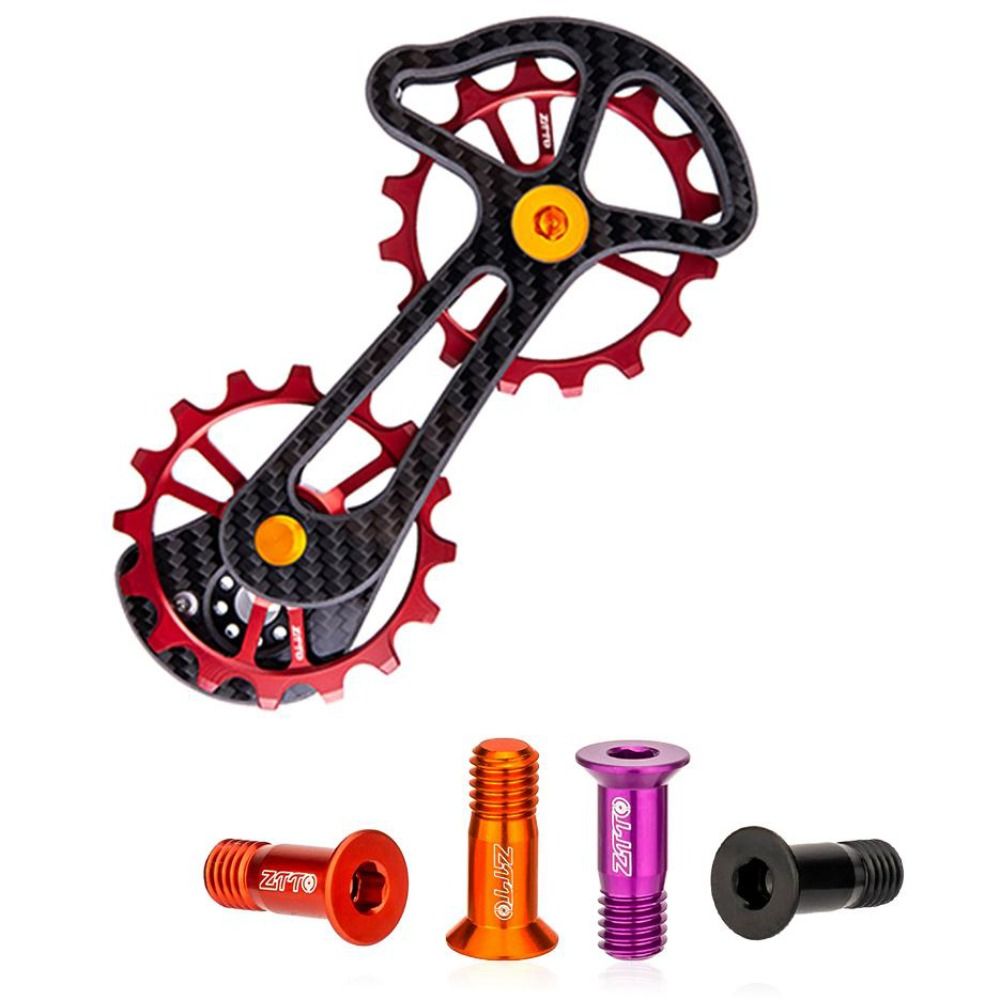 MTB Quality Fixed Bolts M5×14.2MM Roller Idler Mountain Road Bike Pulley Screws Transmission Guide Sprocket Screw Bicycle Rear Derailleur Bolts Jockey Wheel Bolts