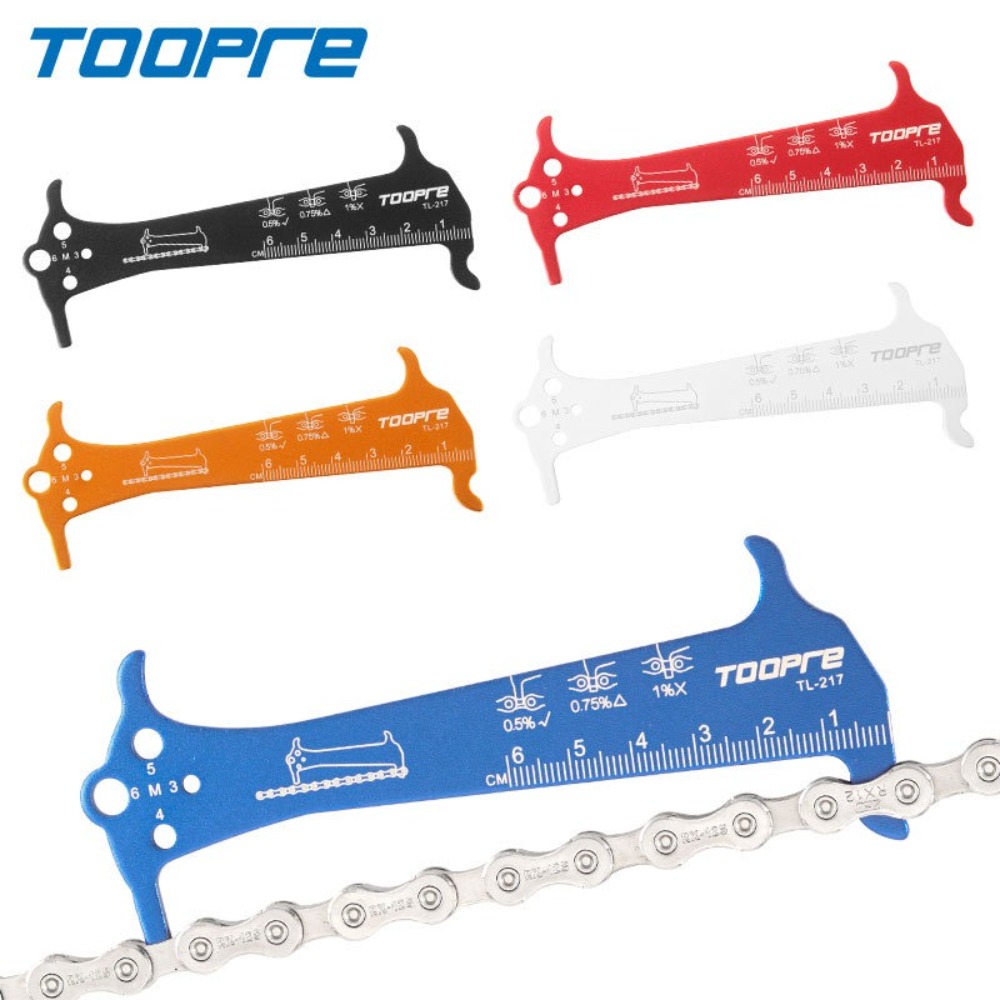 New TOOPRE Bike Chain Checker Aluminum Alloy Screw Diameter Bike Chain Measuring Ruler Multi-function Bike Accessories Mountain Road Bike