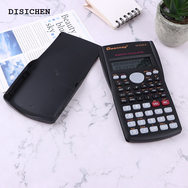 DISICHEN Luxury 1PC Handheld Portable Scientific Calculator Student 2-line Display Multi-function Mathematics Teaching Dedicated Calculator