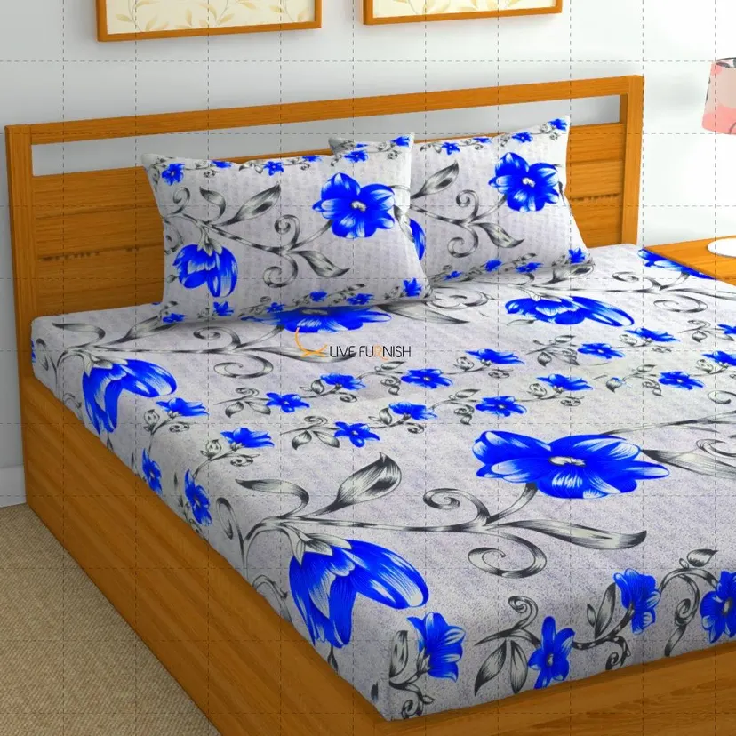 Queen Size Stripe Bedsheet With 2 Pillow Covers