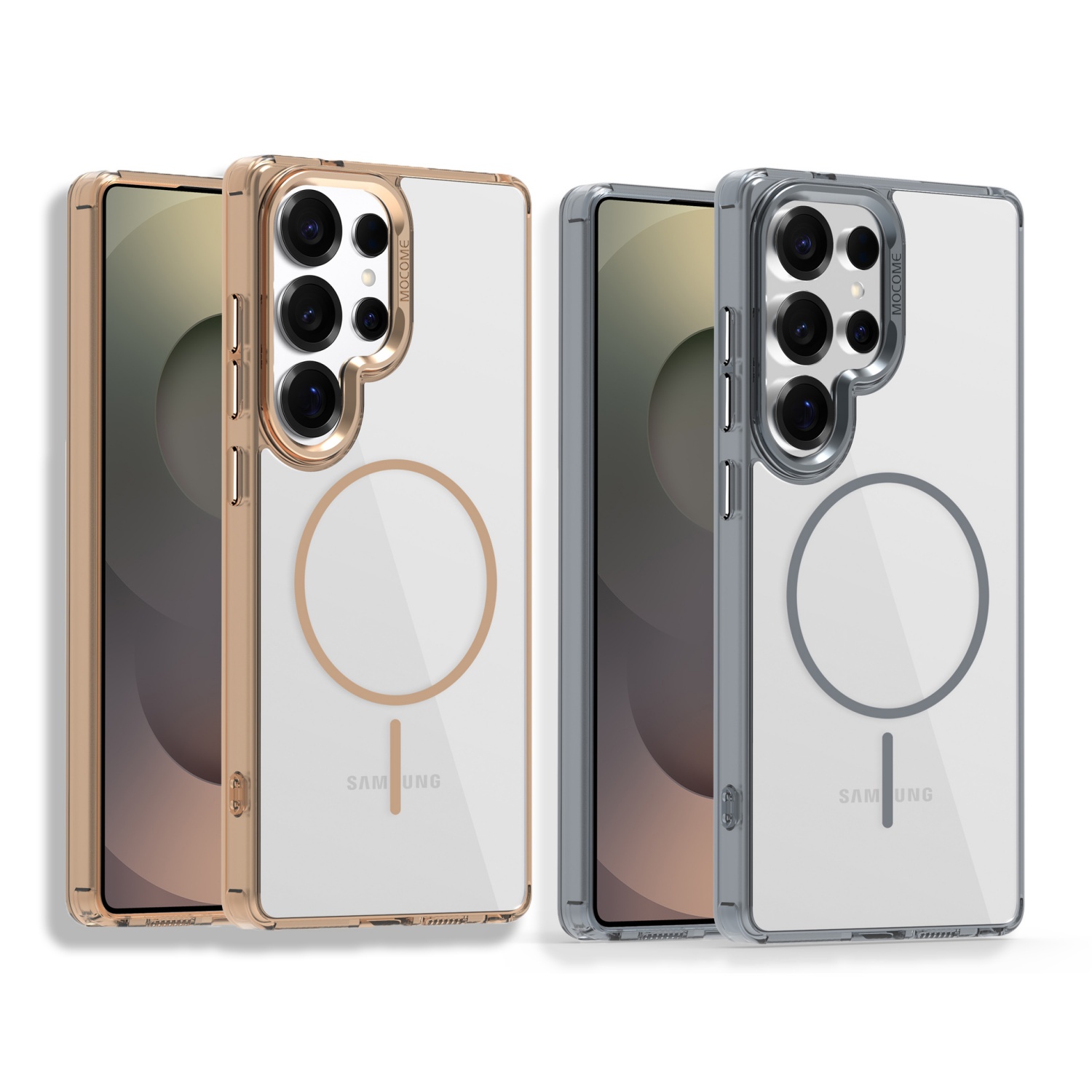 HODON Luxury Clear Magnetic Phone Cases For Samsung Galaxy S25 S24 S23 S22 Plus Ultra A15 A55 A35 A16 A26 A36 For Magsafe Case Transparent Wireless Charging Hard Cover