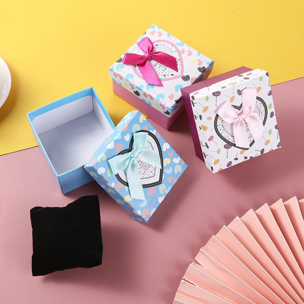 Lightweight Watch Box Decorative Portable Pillow Watch Organizer Patterned Bow Storage Box for Women'S Accessory