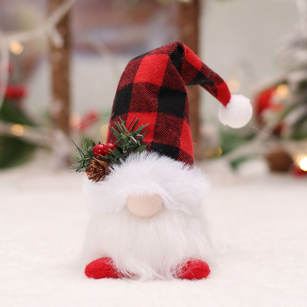 New Year Home Decoration LED Light Xmas Faceless Gnomes Christmas Plush Elf Santa Snowman Deer Glowing Gnome Doll