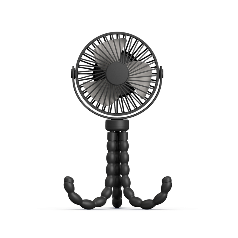 Portable Stroller Fan Hand USB Electric Fan Small Folding -B