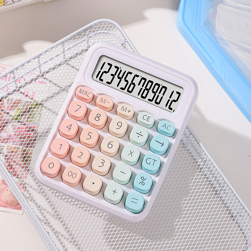 New specials Dopamine Calculator 12 Digits Desktop Calculator Mechanical Keyboard Calculator Portable Mini Calculator For Home School Office Jessica