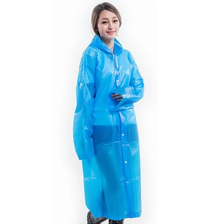 EVA Raincoat Waterproof Raincoat, Reusable Transparent Raincoat With Hood, Lightweight Rain Jacket For Unisex Men Women