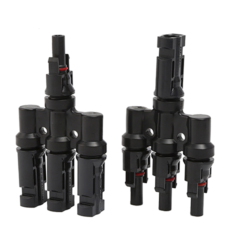 Four-Way Conversion Connector Solar Panel Assembly Parallel Plug