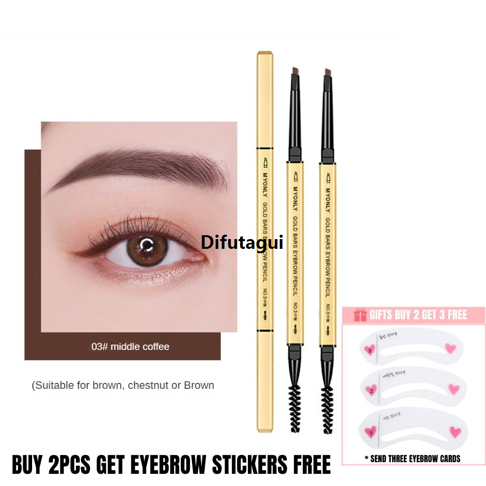 Difutagui Double Head Eyebrow Pencil Long Lasting Waterproof 5 Colors Special Eye Brow Pen Mascara Enhance Cosmetics Beauty Women Makeup