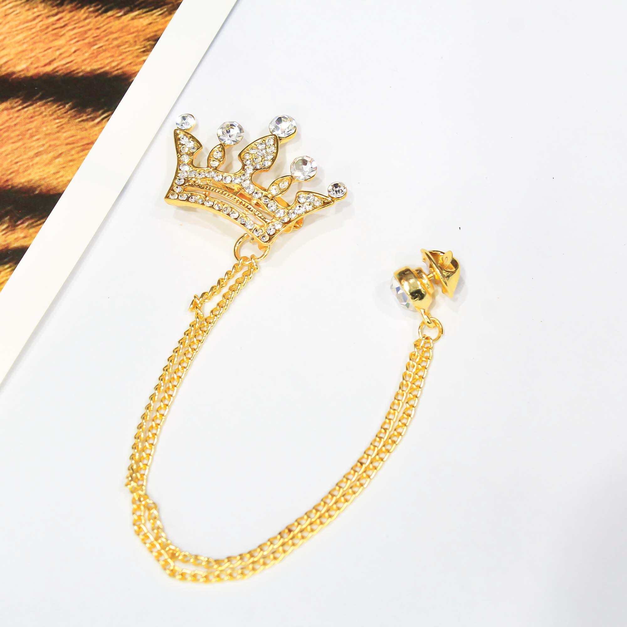 Golden/Silver S Shape Brooch