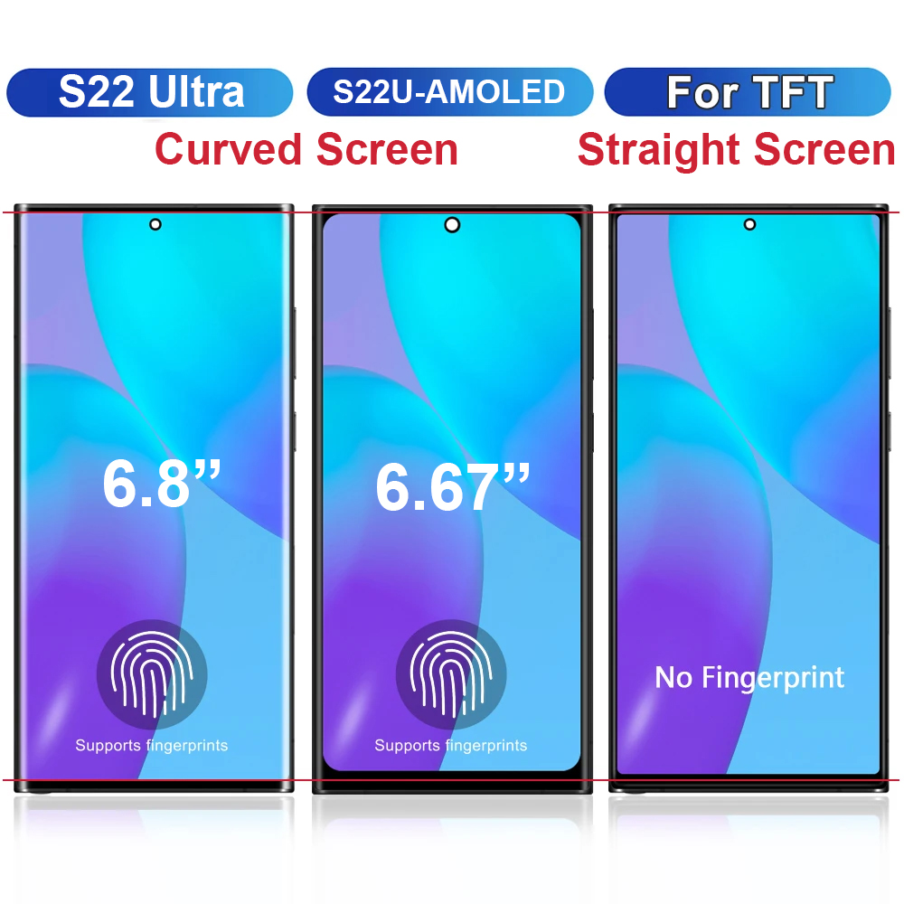 HOT OLED for Samsung S22 Ultra 5G SM-S908B/DS S908N S908U S908E Lcd Display Touch Screen Digitizer Assembly S22Ultra Display