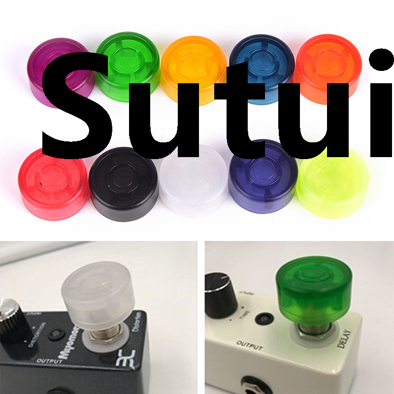 Sutuiying 10pcs Plastic Bumpers For Guitar Effect Profesional Pedal Footswitch Topper Random Color
