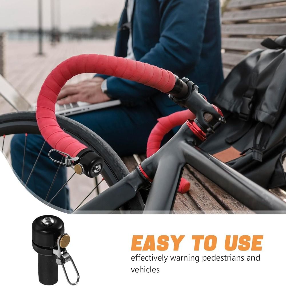 Easy Install Clear Loud Sound Road Bike Bell Copper Universal Handlebar Plug Bell Weather Resistant Bicycle Horn Urban Commuting