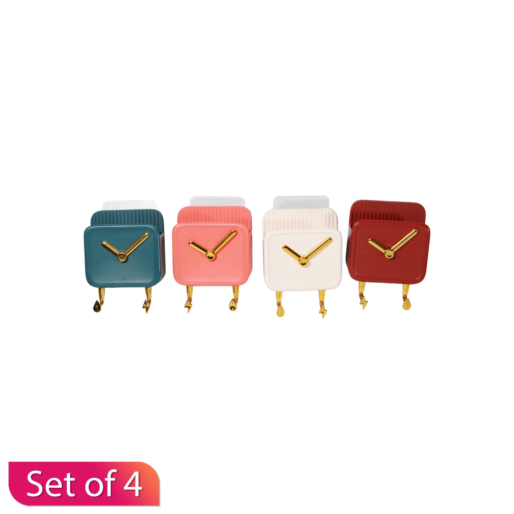 Multicolor Wall Mounted Multifunctional Storage Box With hooks Set Of 4