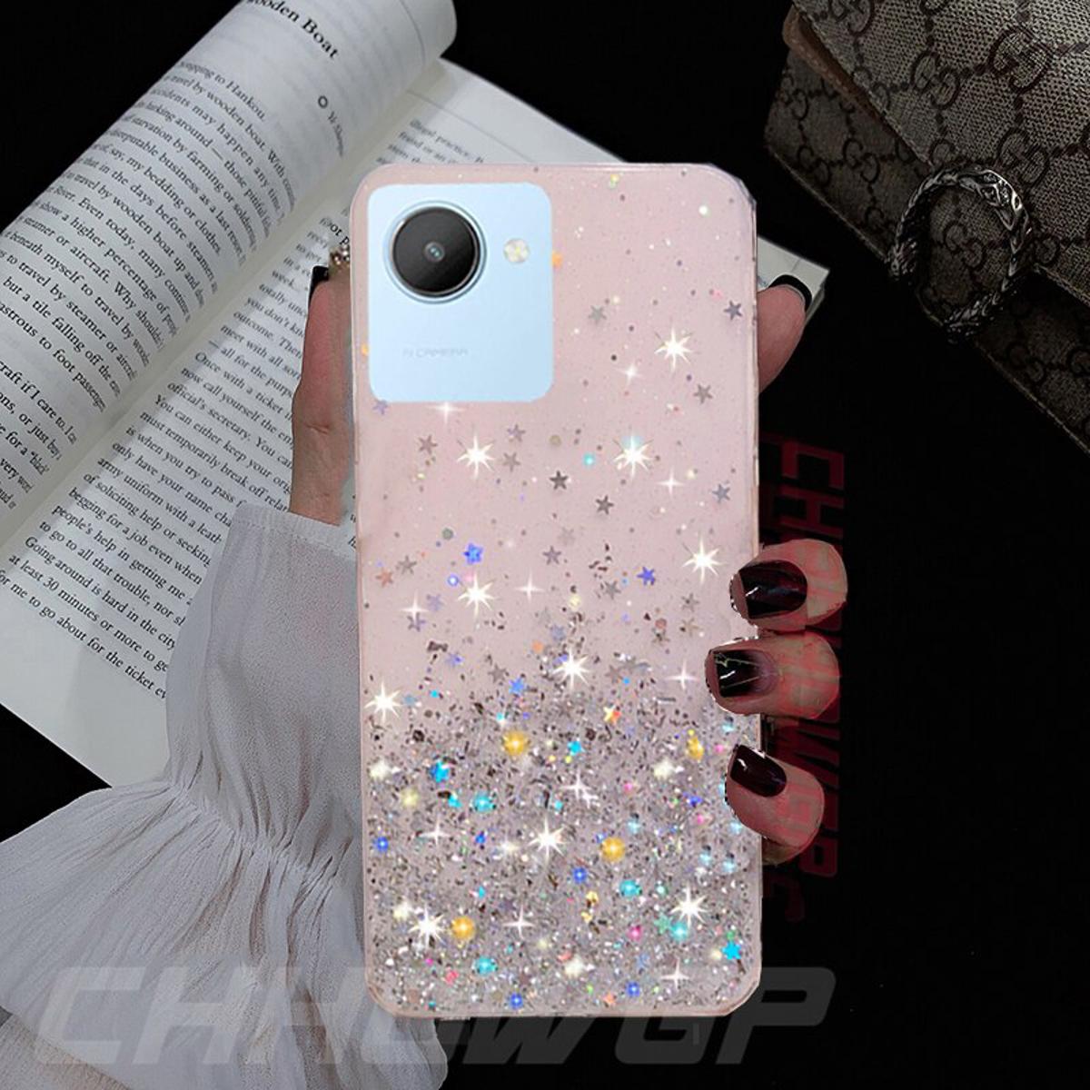 Glitter Star Diamond Soft Silicon Case For OPPO Realme C30 C31 C33 C35 C21Y C25Y A17 A54 A74 A94 A57 A96 5G 4G Shiny Clear Cover
