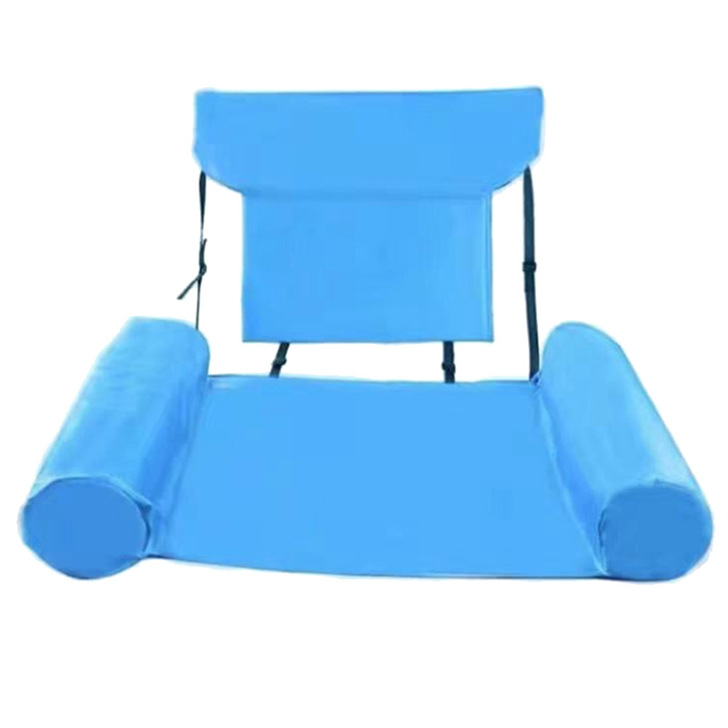 OYPFXMI Pool Float Chair, Adult Inflatable Pool , Foldable Portable Float Seat, Pool Summer Water Fun Blue
