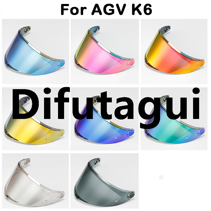 Difutagui New specials Motorcycle Helmet Shields Replacement for AGV K6 K6S Visor Affordable Helmet Windshield Uv Protevtion Viseira Capacete Cascos Accessories