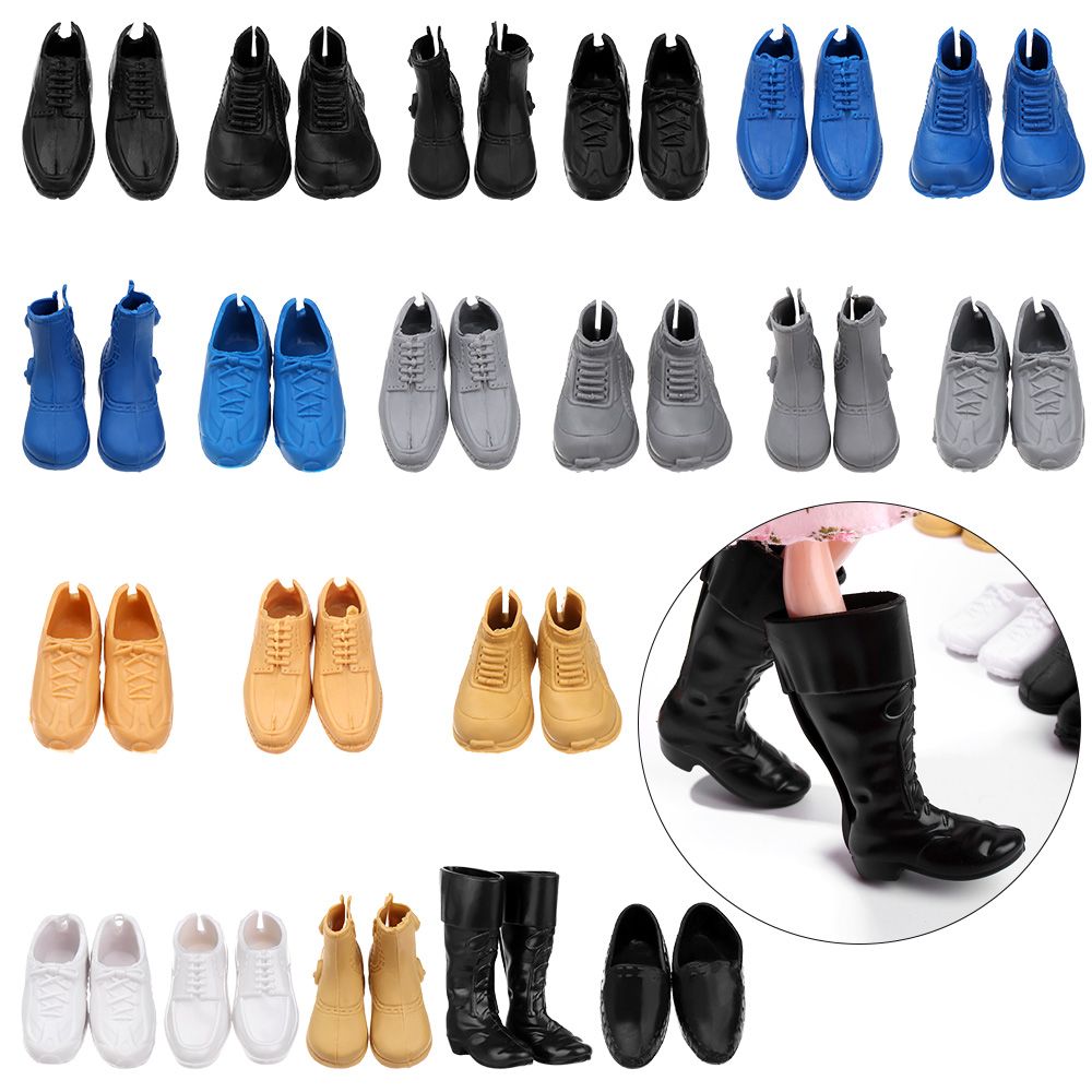 1/6 Male Dolls Fashion Decors Parts Prince Males Boots Sandals Doll Shoes Kids DIY Dressing