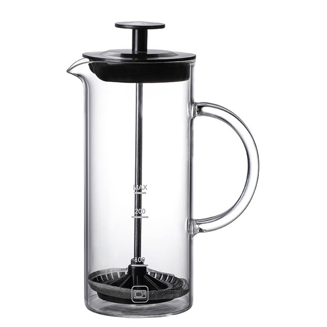 OUMERY Milk Bubbling Machine Manual Milk Frother Pot Coffee Milk Bubbling Cup Portable Household Milk Bubbler A