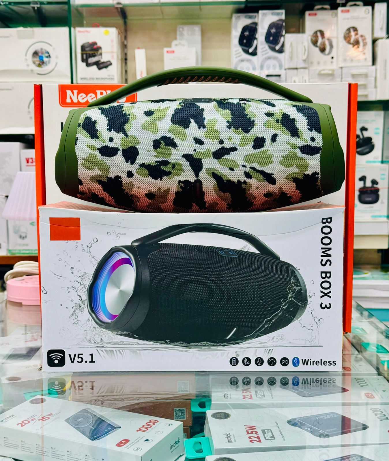 Boombox 3 Speaker | 360 LED Outdoor Portable Wireless Bluetooth Speaker | Powerful Immersive Wireless Subwoofer Booms Box 3| IPX6 Waterproof Speaker