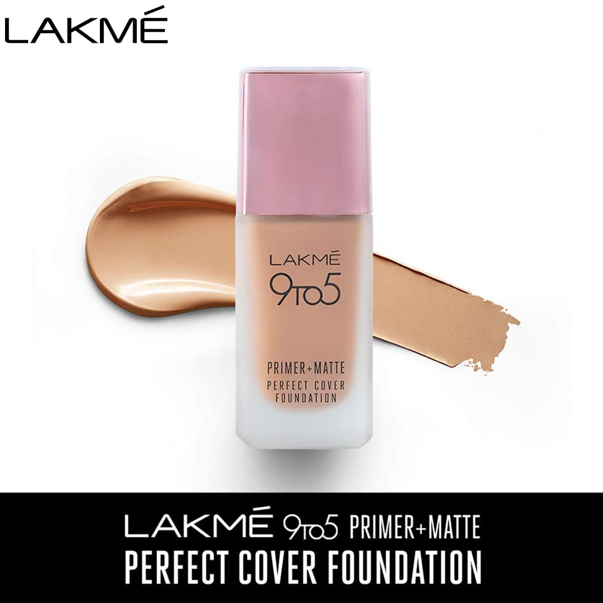 Lakme 9 to 5 Primer + Matte Perfect Cover Liquid Foundation, W240 Warm Beige, Natural Matte Finish