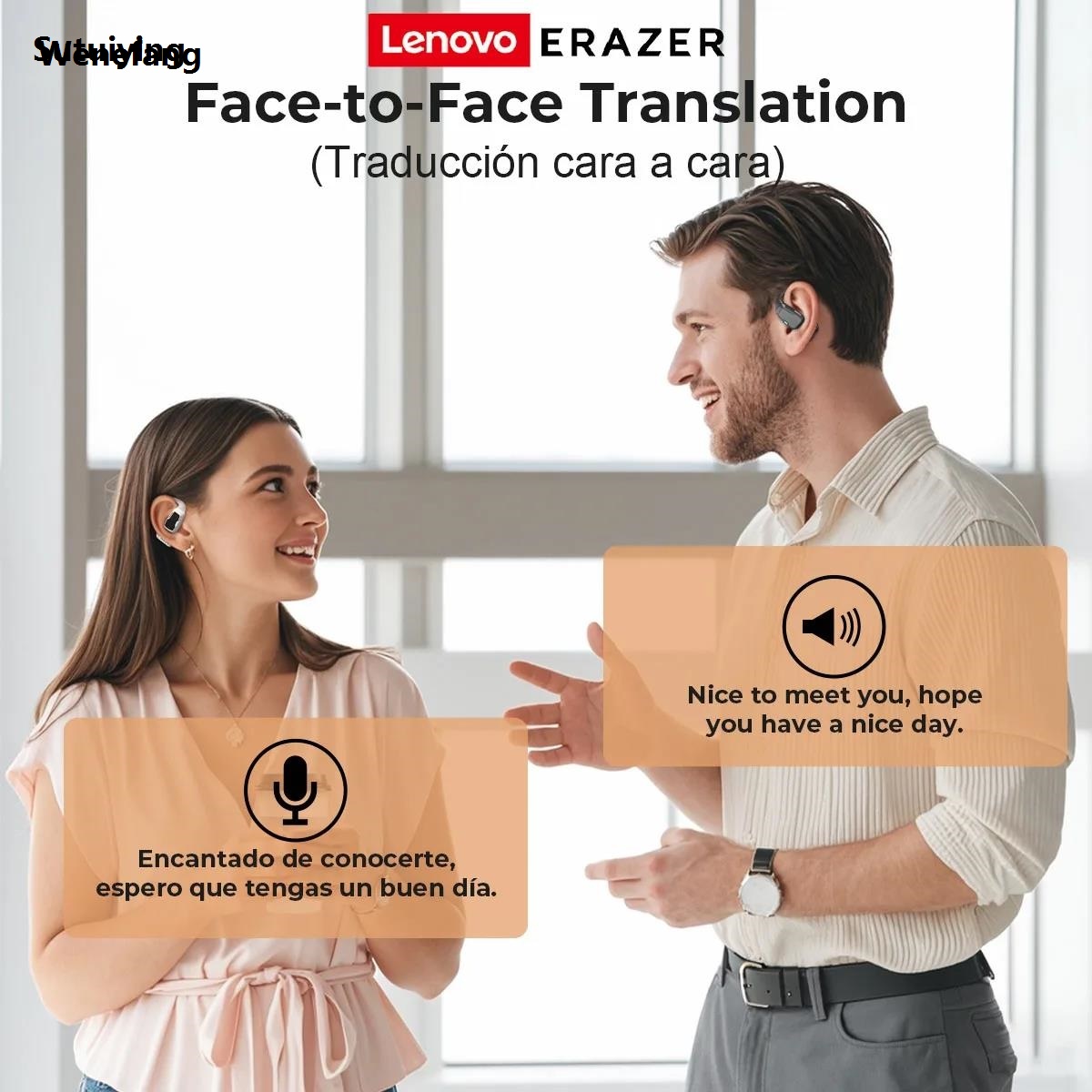 Wenefang Sutuiying [AI Earphone]Translator Erazer XP6 Bluetooth Earphones Sleep Luxury ASMR Headset DIY Equalizer APP AI Wireless Headphones Office Travel