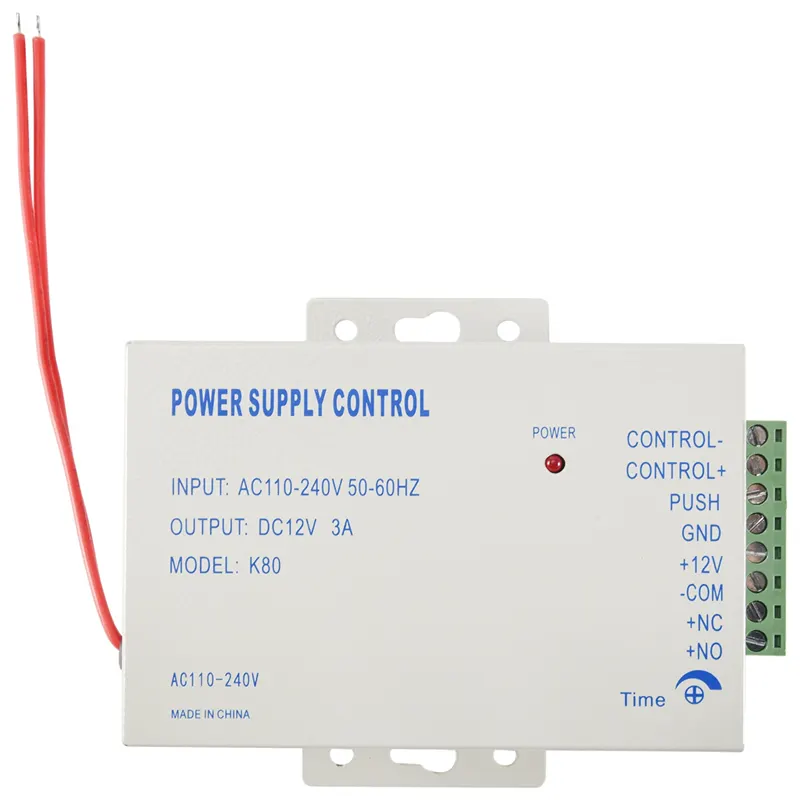 OUMERY K80 Door Access System Electric Power Supply Control DC 12V 3A Miniature Power/Electric Lock Power/Access Control System