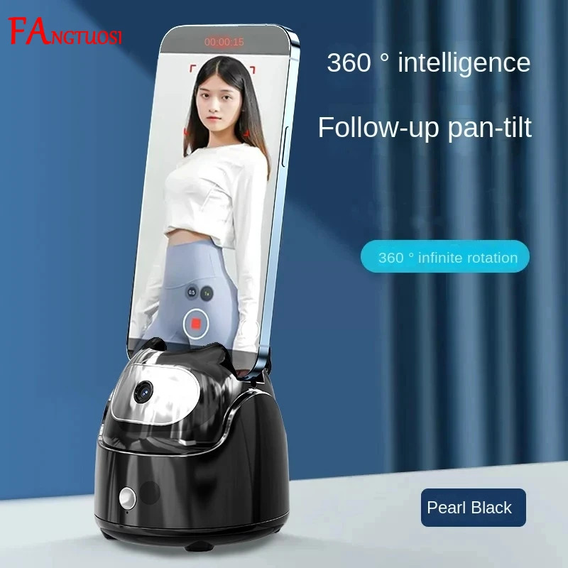 2024 New 360 Degree Rotation Intelligent Follow Live Gimbal Stabilizer Desktop tracking gimbal PTZ For Tiktok Live
