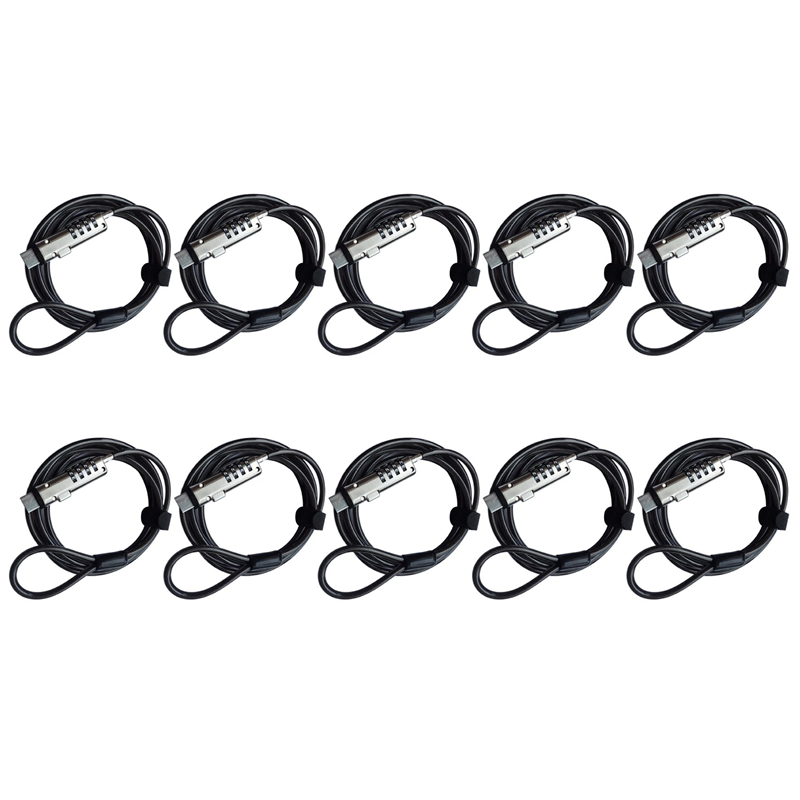 10X Security USB Password Anti-Theft Lock, Used for Anti Theft Function on Laptop, Tablet, Projector, TV