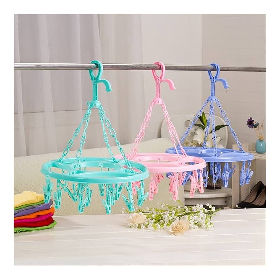 Baby Clothes Hanger with clips Round Shape Cloth Hanger Pack Of 1 Pcs