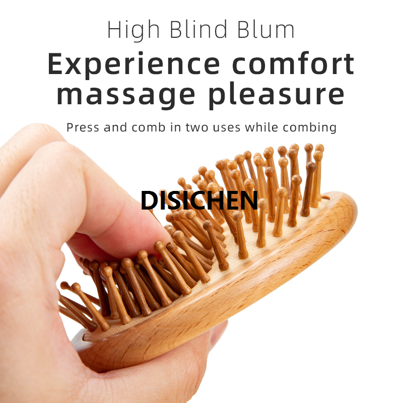 DISICHEN Luxury 1PC Wood Comb Professional Healthy Paddle Cushion Hair Loss Massage Brush Hairbrush Comb Scalp Hair Care Healthy bamboo comb