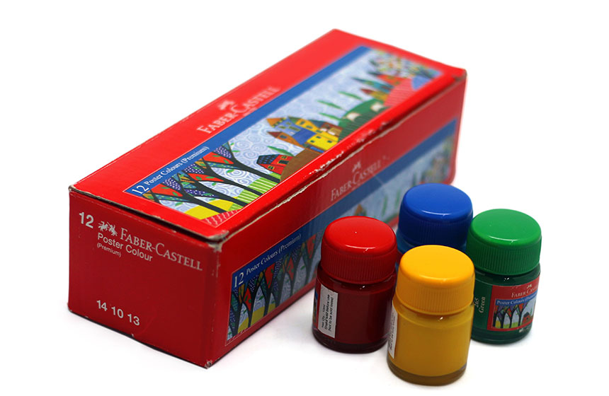 Faber-Castell - Premium Poster Colors Pack of 12 Box by Mitrata