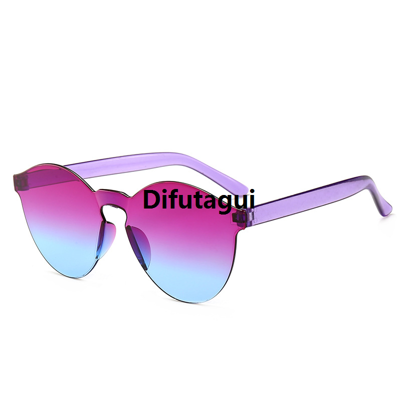 Difutagui 2025 New [ New ] Frameless Sun Glasses Siamese Piece Rimless High Quality Sunglasses Candy Color Men's and Women's Sunglasses 8910