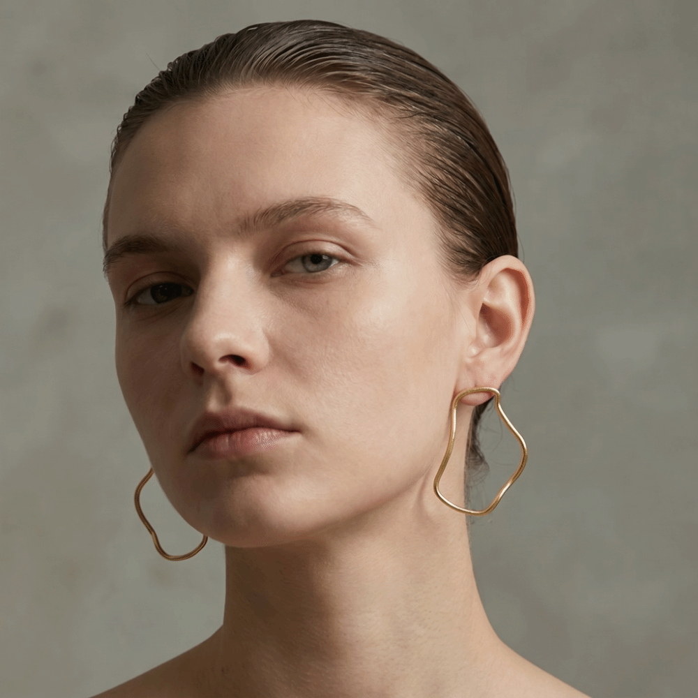 Fashion Hollow Design Geometric Irregular Earrings Simple Shape Lightweight Exaggerated Shape Statement Earrings Unique Trendy Large Circle Metal Earrings Gift