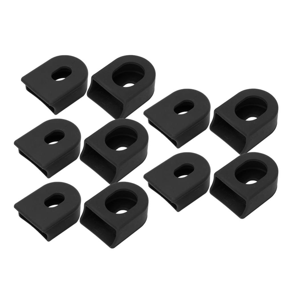5 Pair Durable Black Bike Crank Cover Silicone Dust Proof Bicycle Crank Protector Easy Installation Crank Arm Sleeve for Mountain and Road Bikes Crank Protection