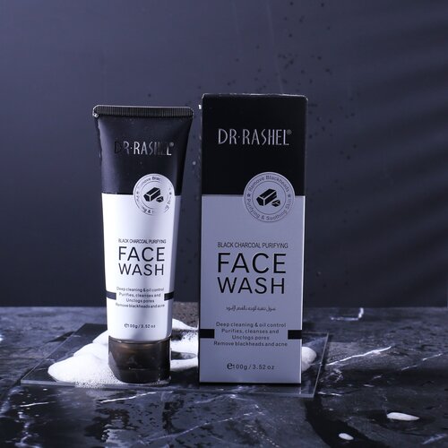 Dr. Rashel Charcoal Purifying Face Wash 100g For Oil Control & Acne