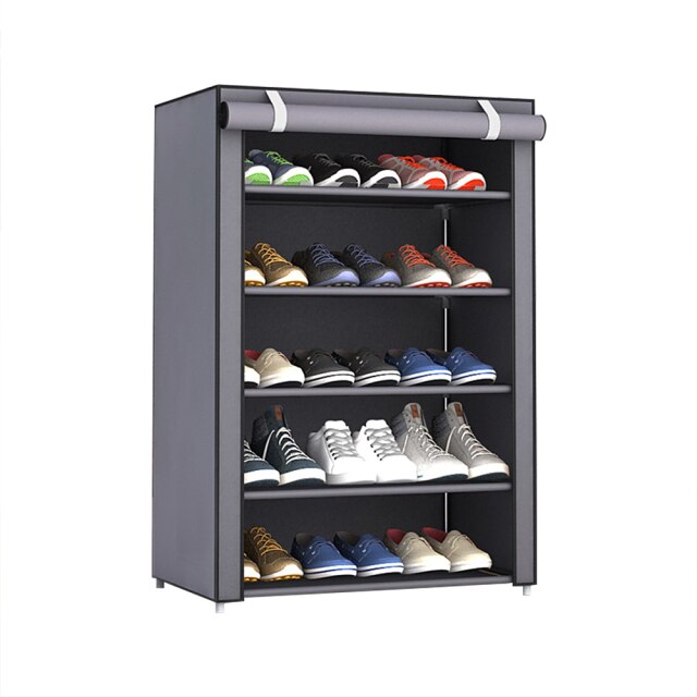 5Layers Dustproof Shoes Rack Non-Woven Fabric Shoe Stands Organizer Closet Home Shoes Storage Holders Shelf Cabinet