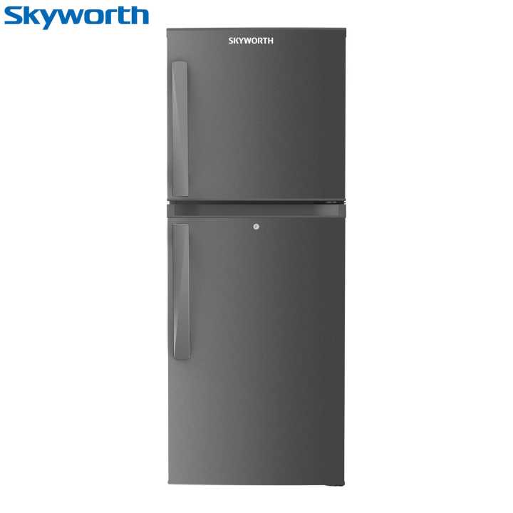 Skyworth Double Door Refrigerator 220 Litres (SRD-265WTA), Dark Grey
