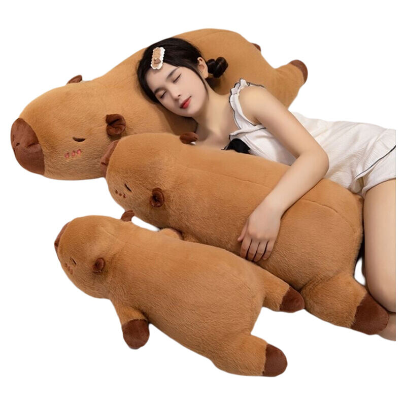 Cute Guinea Pig Pillow Soft Plush Toy for Girls Sleeping Aid Leg Spreader Doll Cushion Birthday Gift Suitable for All Ages