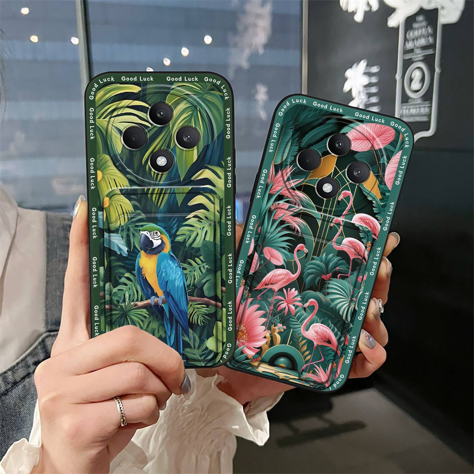 Waterproof Dirt-resistant Phone Case For OPPO Reno12F 5G/Reno12 FS/F27 5G Cover Card slot Graffiti Card bag TPU Silicone