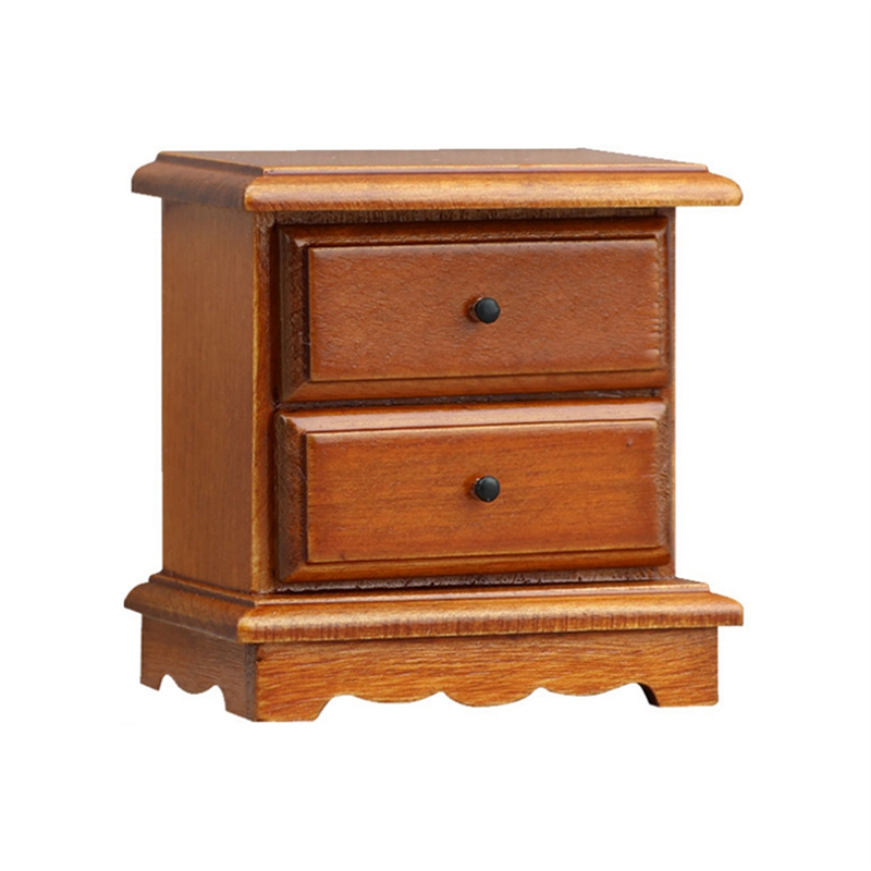 1:12 Miniature Dollhouse Furniture Model Play House Toy Cabinet Wooden Clamshell Desk Diy Dollhouse Accessories